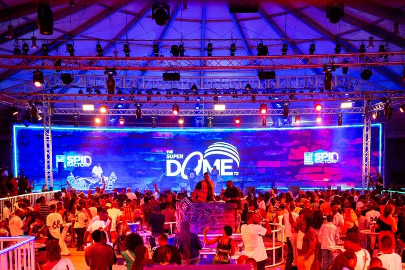 Main Hall at The Super Dome Tanzania: LED stage setup for a large-scale live event or festival.