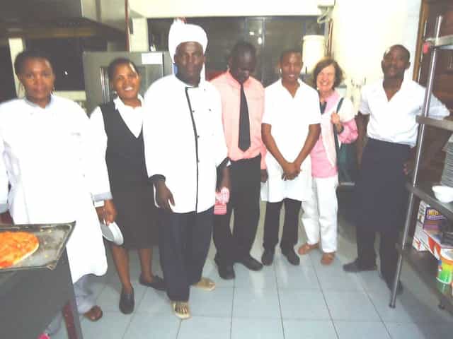 Arc Hotel kitchen site inspection: professional event catering and banquet venue team coordination.