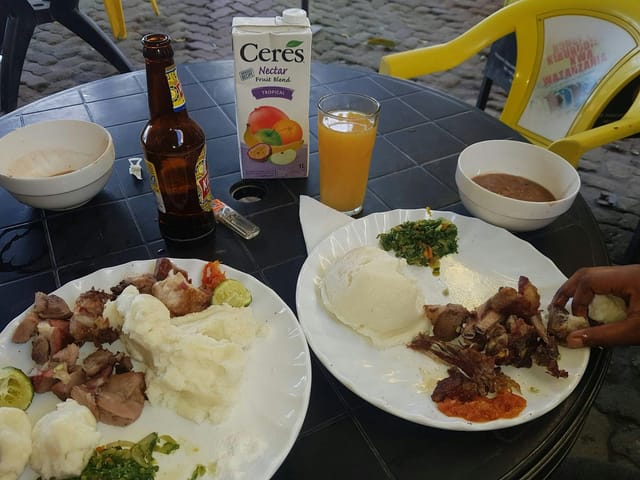 Casual dining setup in Mwika Hotel conference room for off-site corporate event hosting.
