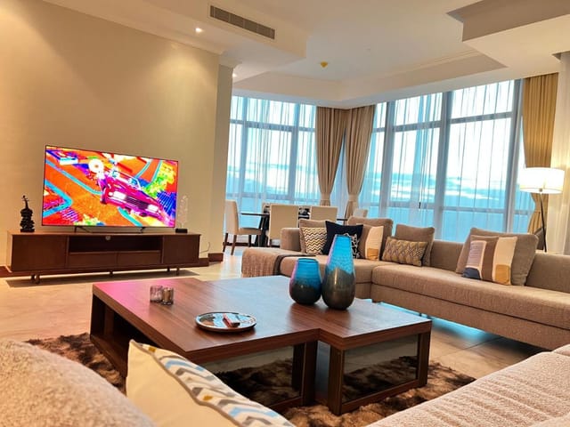 Luxury Fairview Apartments VIP hospitality suite and executive boardroom for private networking.