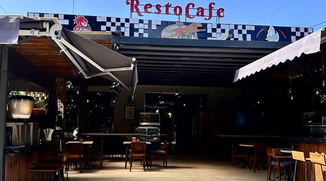 Open-air Trust the Kitchen restaurant venue for casual networking and team events.