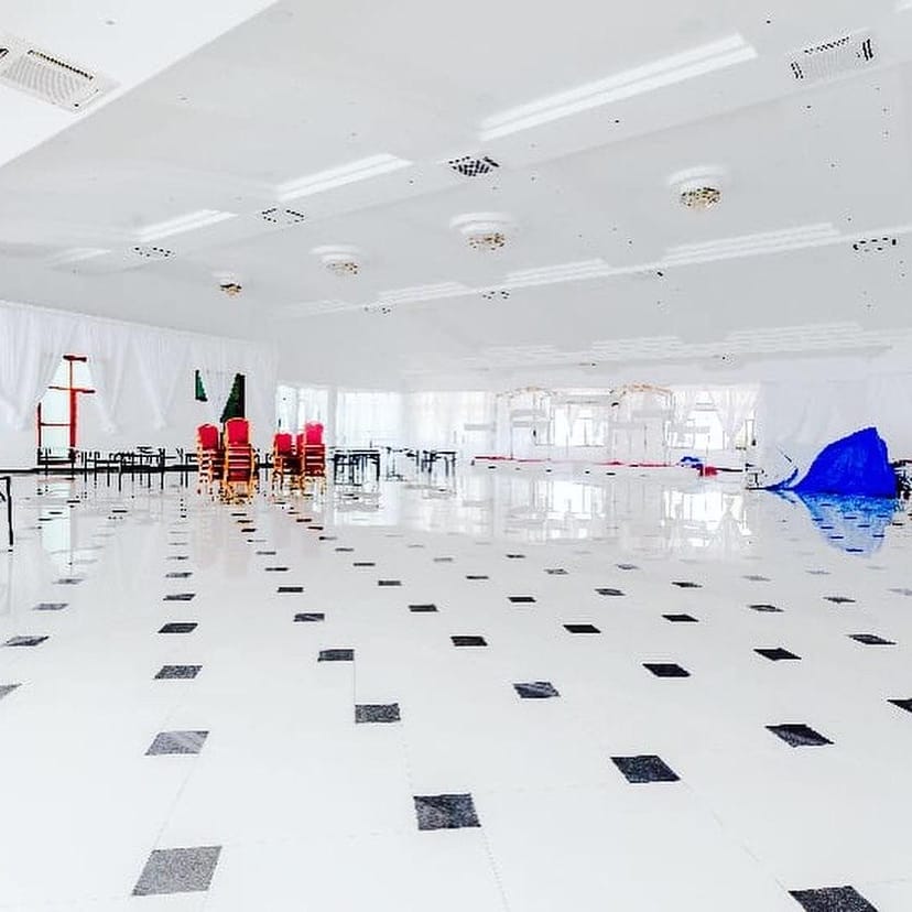 Cutchi Hall banquet ballroom setup: elegant event space for wedding or gala venue hire.