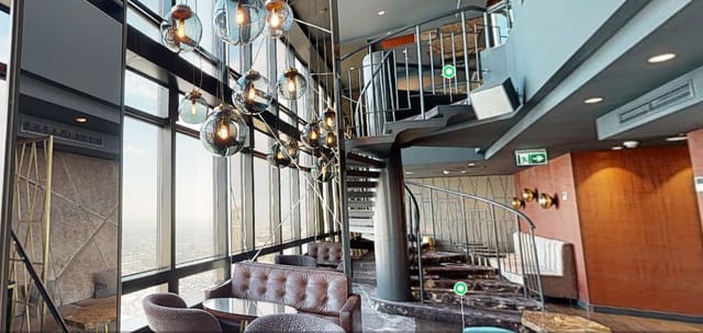 Panorama Sky Bar: Luxury rooftop venue for corporate networking and VIP cocktail events.