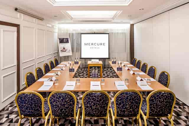 U-shape boardroom at Mercure Swansea Hotel for corporate meetings and business conferences.