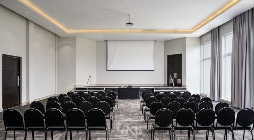 Magnifica Suite theater-style meeting space for corporate presentations and training seminars.