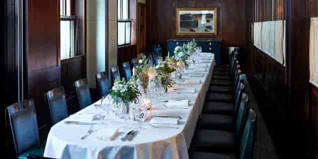 The Delaunay Combined Room: boardroom dining setup for corporate dinners and executive meetings.