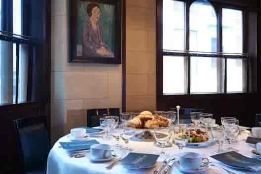 Private dining at The Delaunay, high-end corporate event room for VIP meetings.