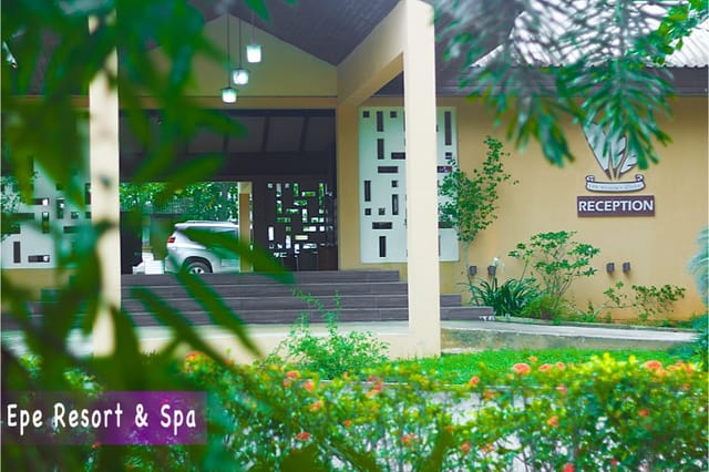 Open-air restaurant at Epe Resort & Spa for luxury corporate retreats and incentive programs.