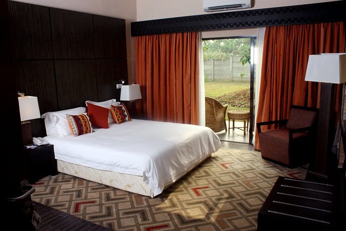 Modern restaurant room with private patio at Epe Resort and Spa for corporate events and retreats.