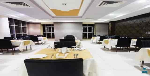 Banquet hall in The Lekki Coliseum set for a corporate dinner or small business meeting.