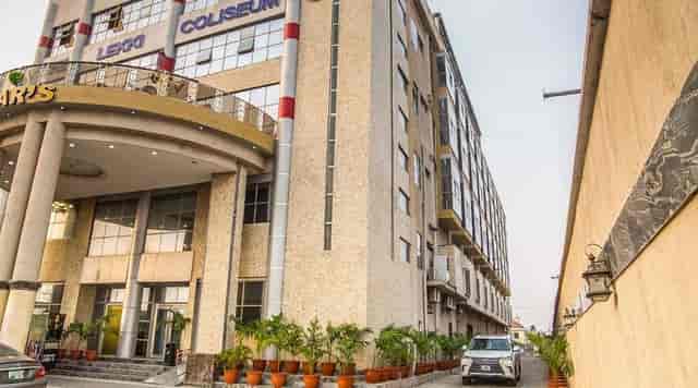 Lekki Coliseum venue facade, expansive event space for conferences and large social gatherings.