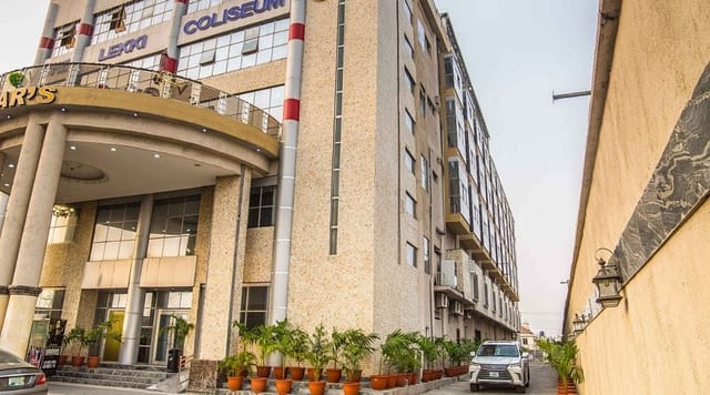 Lekki Coliseum venue facade, expansive event space for conferences and large social gatherings.