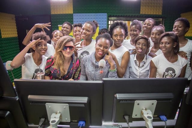 Wazobia WEP broadcast activation: interactive radio studio event for social media engagement.