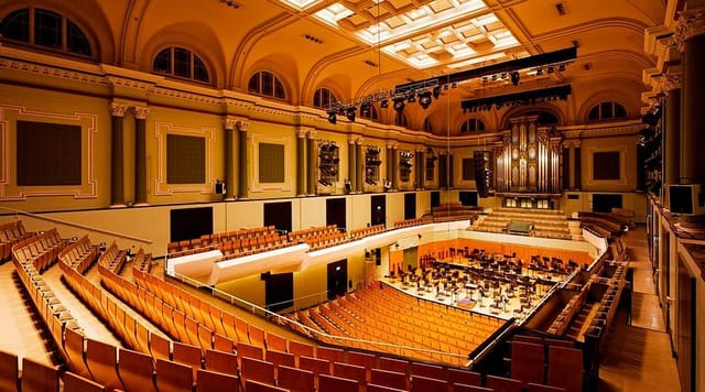 Neoclassical auditorium in Havelock for corporate galas and keynote events with tiered seating.