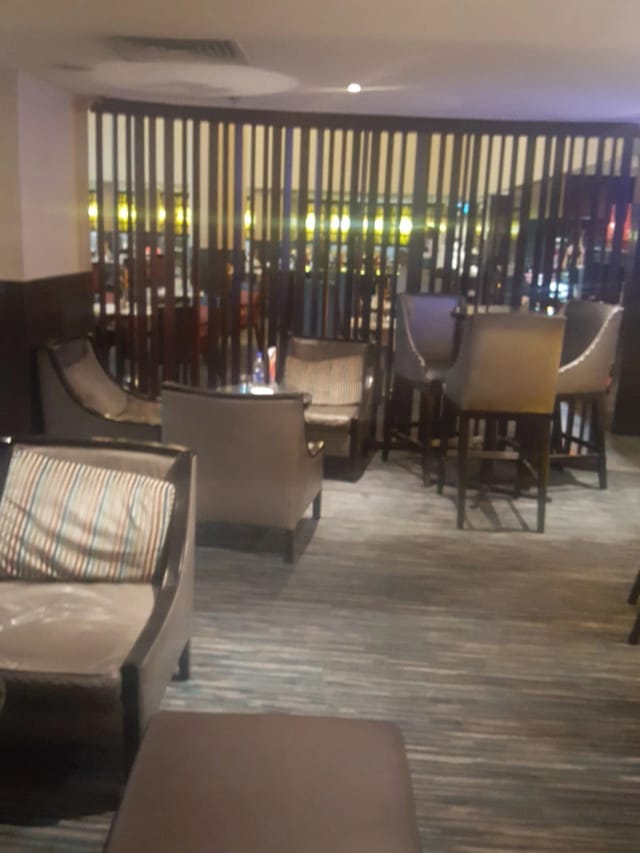 Cocktail bar lounge at Mövenpick Hotel Ikoyi for corporate breakout sessions and networking events.