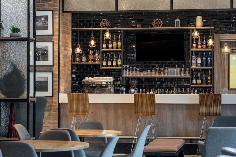 Modern hotel bar for corporate networking mixer and professional social events in Lagos.