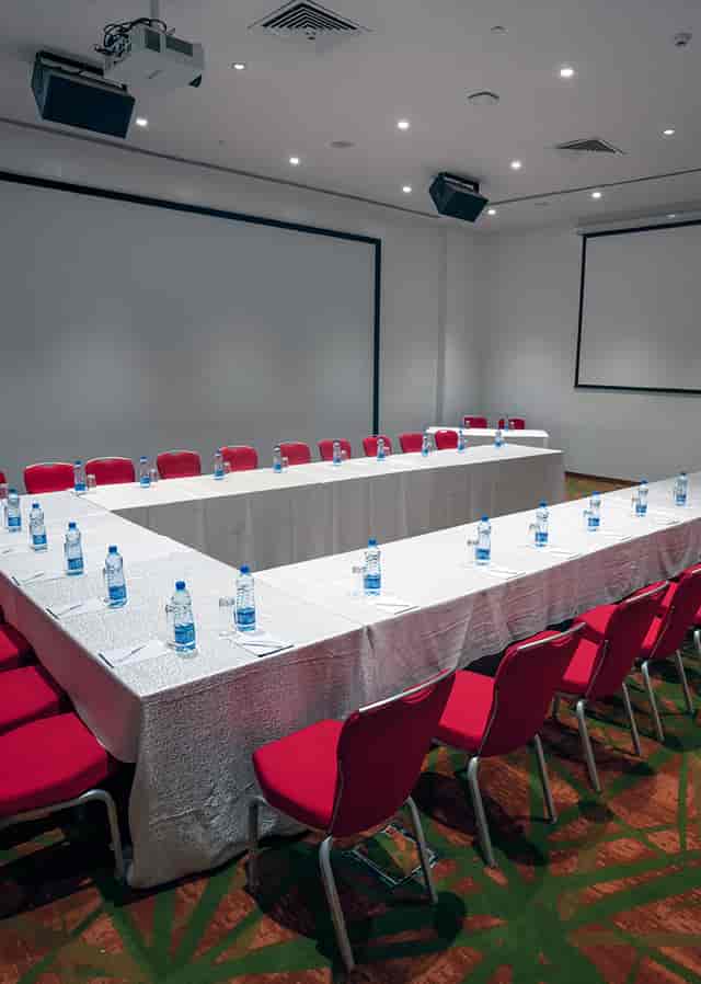 U-shape meeting setup in Fantasia Hall at Eko Expo Centre for corporate events and conferences.