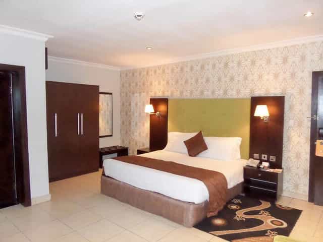 Standard hotel room at Amber Residence GRA Ikeja for conference accommodation and business travel.
