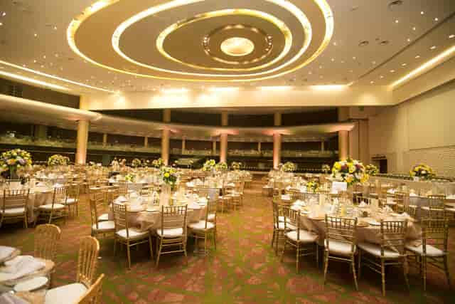 Grand Ballroom at Eastgate Hotel Lekki with vaulted ceiling for gala and banquet events.