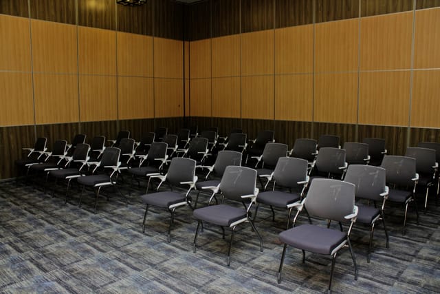 Twin Water Lagos Meeting Room 3: Ocean view theater setup for corporate workshops and conferences.