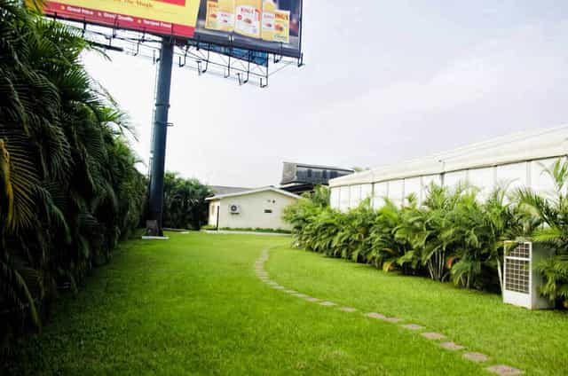 Euphoria Event Centre: Blank-canvas outdoor venue for industrial wedding or corporate event.