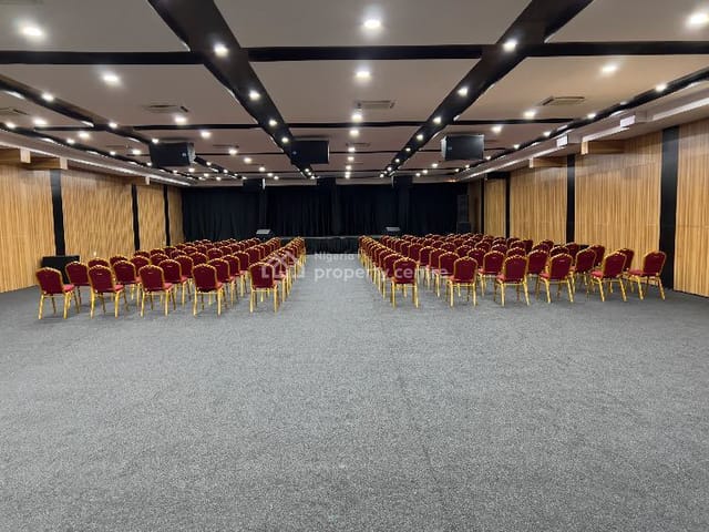 Dinner theater ballroom at The Canyon Lekki event center, featuring a versatile conference setup.