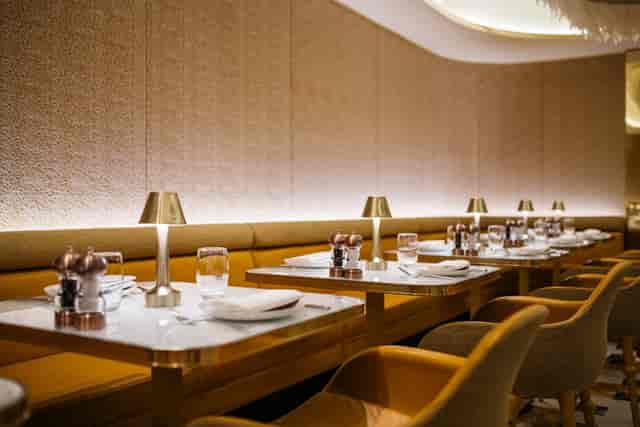 The Whisky Room at Duck & Waffle Edinburgh: elegant banquette seating for executive dinners.