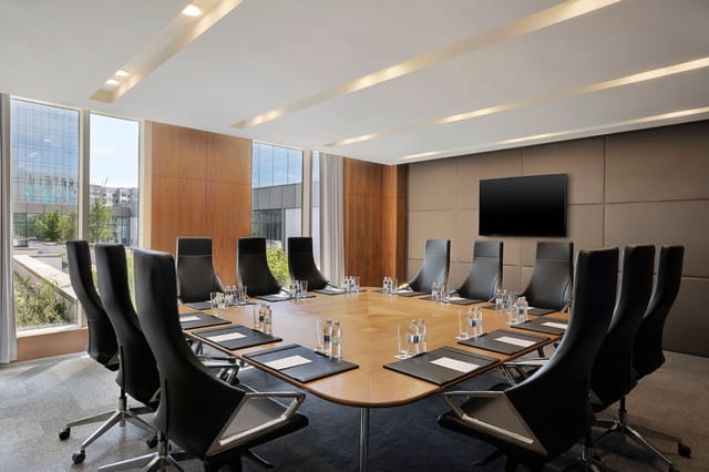 Baiterek boardroom at Sheraton Astana for professional executive meetings and corporate events.