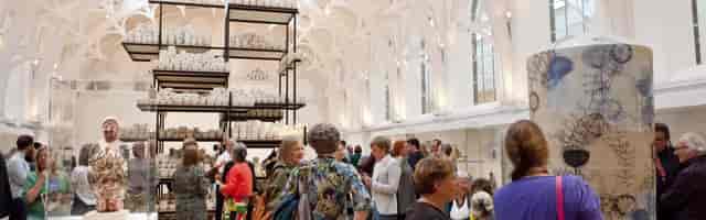 York Art Gallery reception venue with high ceilings for sophisticated corporate and gala events.