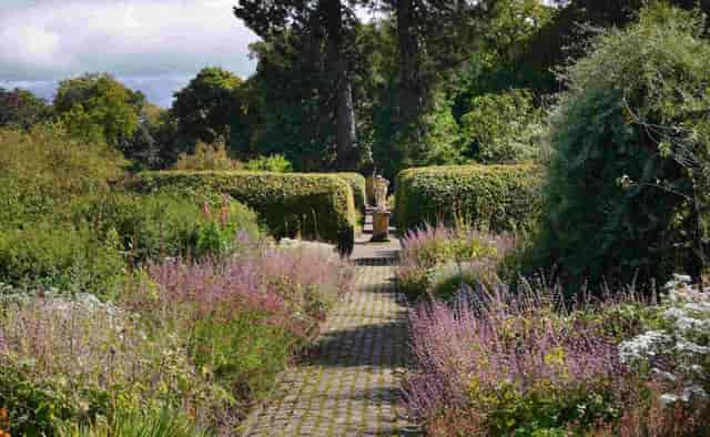 Walled Garden at Newhall Estate: Intimate outdoor cocktail reception venue with garden aesthetics.
