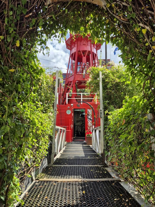 Boutique music venue entrance at Vessel 11 with bridge access, perfect for unique event hire.