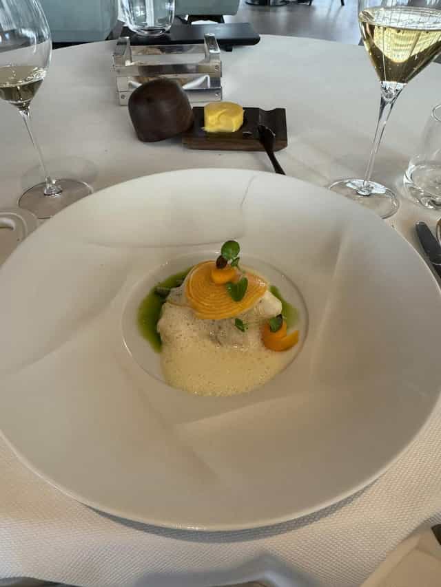 High-end banquet course at Restaurant Fred for executive dinner or VIP gala event.