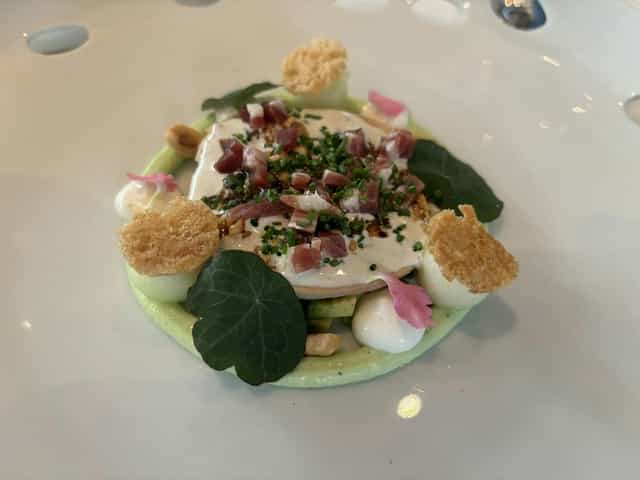 Elegant amuse-bouche on fine china for high-end gala dinners and VIP corporate events.