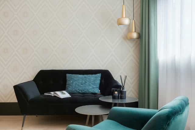 Jewel-toned breakout room for VIP corporate retreats and executive stakeholder meetings.