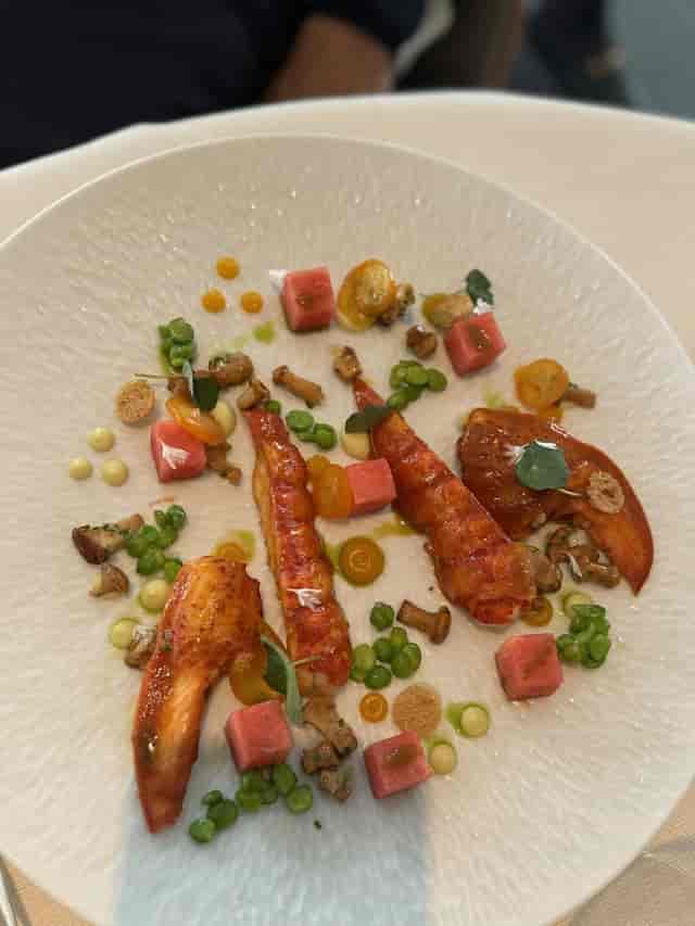 Luxury gala appetizer at Restaurant Parkheuvel: plated gourmet starter for executive dinner.