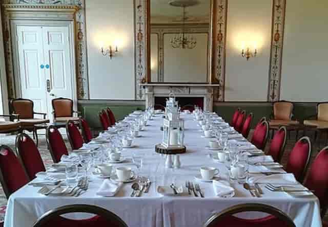 Kingston Maurward board room: formal luncheon and event space with historic architecture.