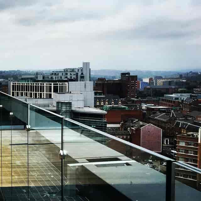 Upscale rooftop venue with city views, ideal for evening reception and corporate event hire.