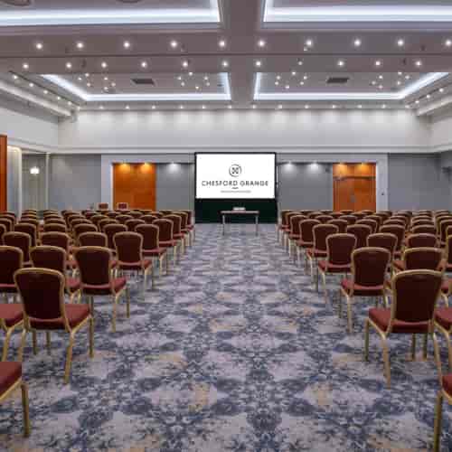 Theater-style conference center at Chesford Grange Hotel for corporate events and training seminars.