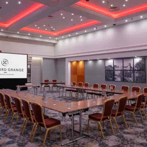 U-shape conference room at Chesford Grange Hotel for workshops and business meetings.