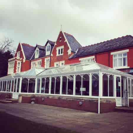 Victorian conservatory at St. Anne's Manor, ideal for wedding ceremonies and corporate events.