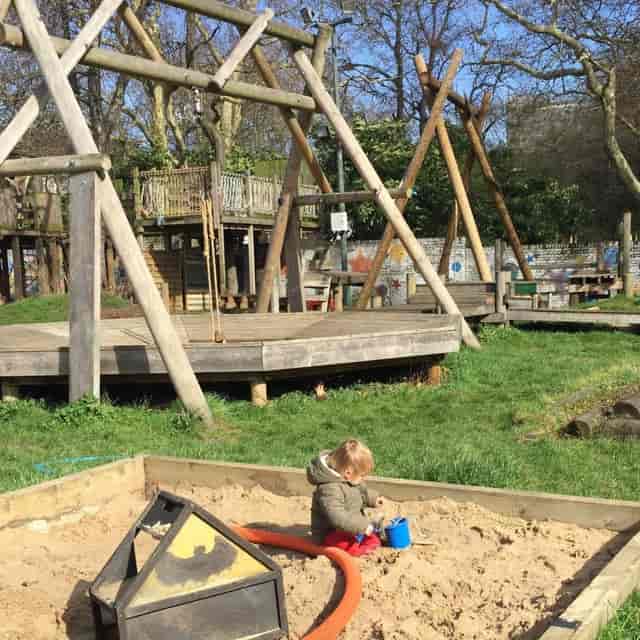 PACE outdoor play area with modular staging for team building and corporate networking.