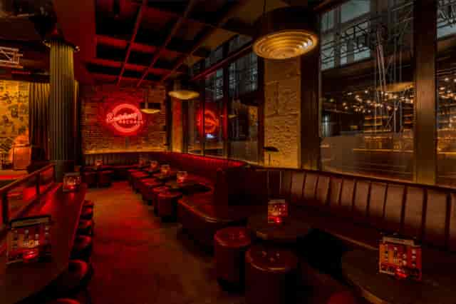 Intimate Eastcheap Records venue with modern decor, ideal for exclusive events and gatherings.