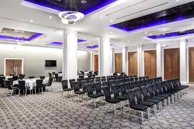 Azzurro Ballroom, Cardiff: modern event space for conferences and receptions.