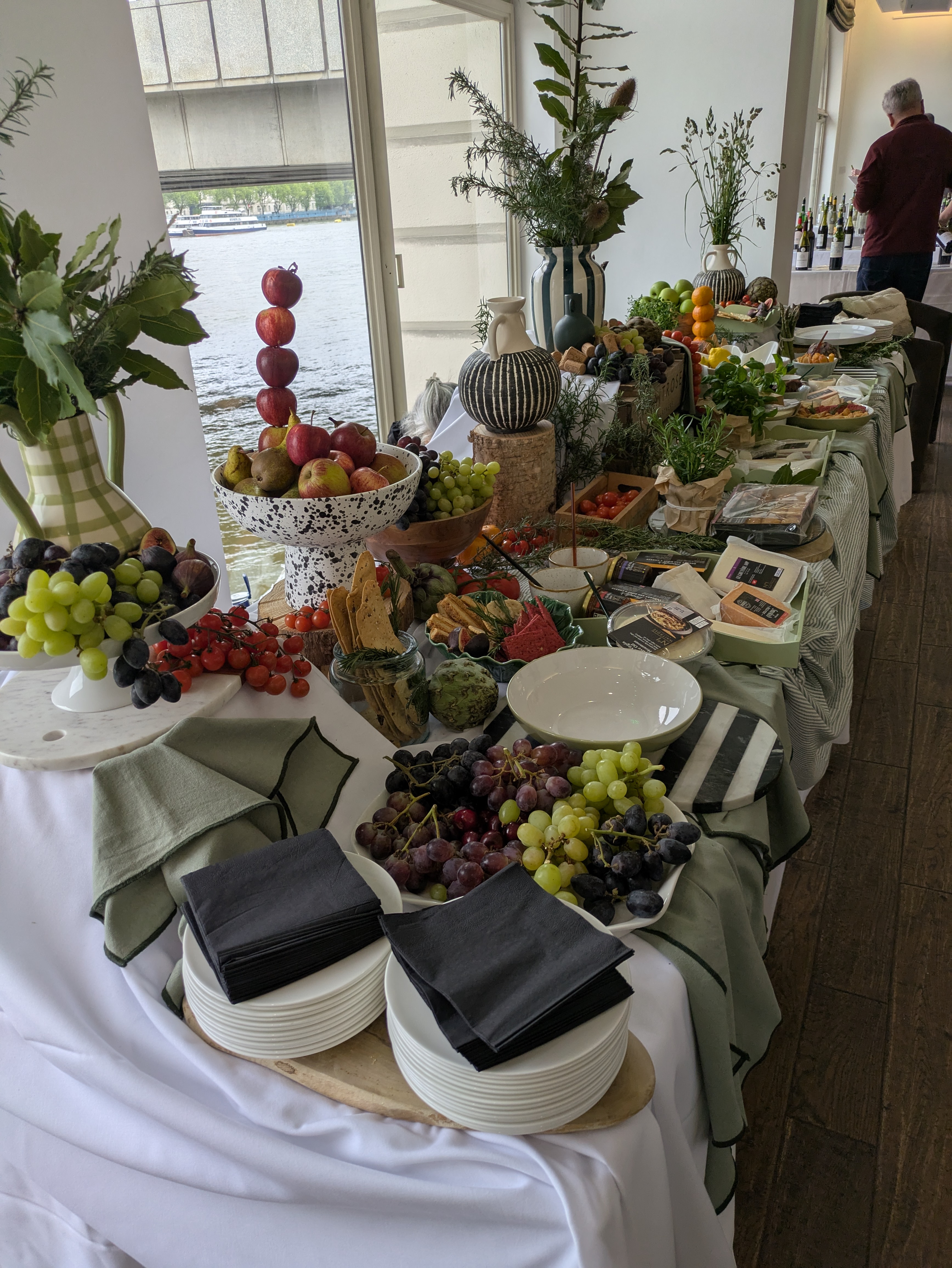 Exclusive Venue Hire at Glaziers Hall with vibrant fruit and cheese display for upscale events. - Banner