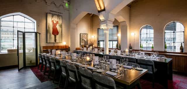 Elegant dining setup at Meister Bar, ideal for corporate dinners and intimate gatherings.