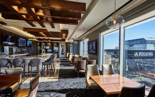 Sophisticated City Club Birmingham venue with premium bar for VIP hospitality and networking events.