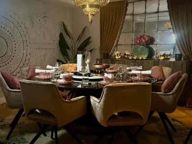 Luxury private dining in Varanasi: intimate VIP networking and exclusive board dinner setup.
