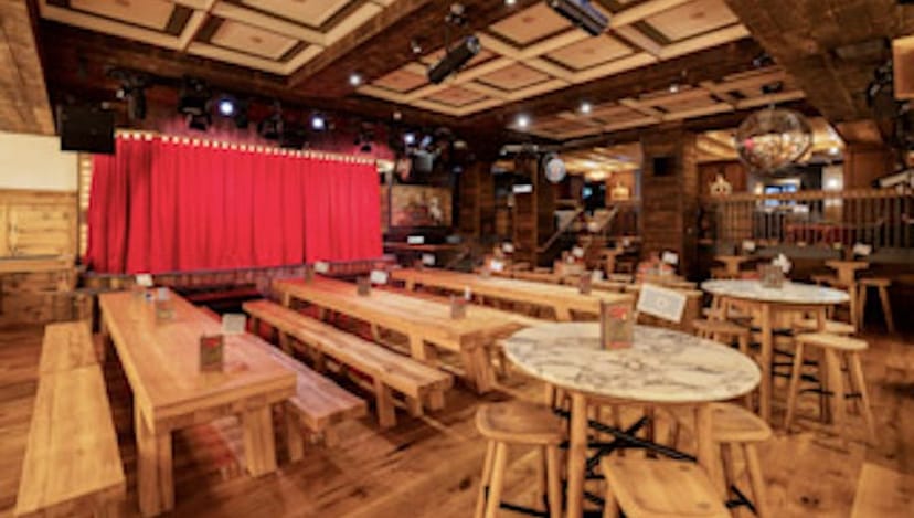 Albert's Schloss Liverpool rustic stage for corporate networking and team-building events.
