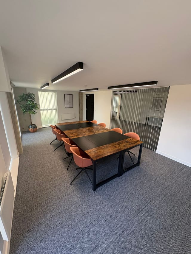Boardroom at Banning Street: modular tables for professional team strategy meetings.