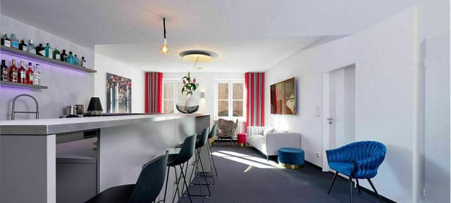 Modern FOX LOUNGES breakout room for corporate hospitality and VIP networking events.
